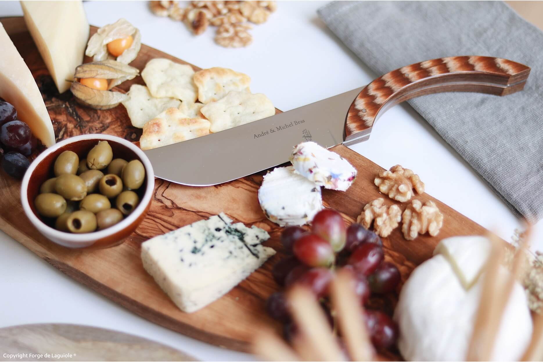 Couteau à fromage Michel Bras, manche stamina, finition brillante Référence : 00004237