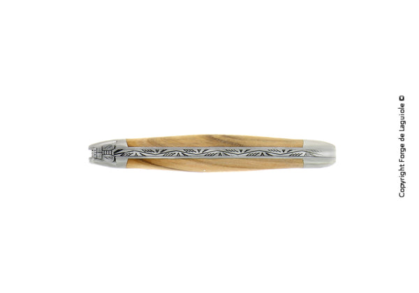 Forge De Laguiole, Couteau de poche, 11 cm, manche en olivier, finition mate