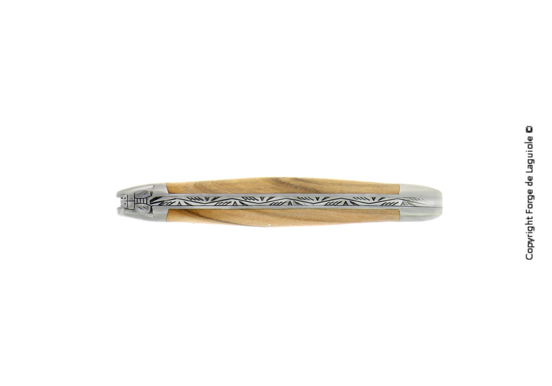 Forge De Laguiole, Couteau de poche, 11 cm, manche en olivier, finition mate