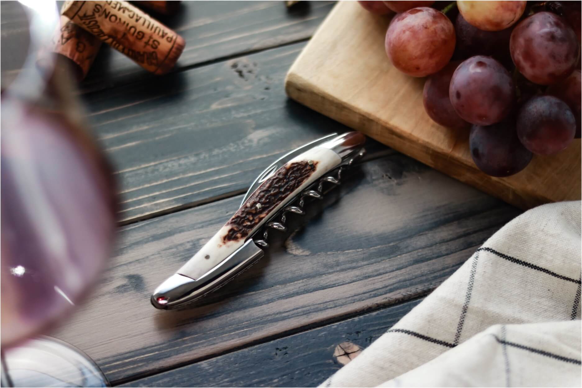 Forge De Laguiole Sommelier Bois de Cerf Finition polie