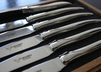 Couteaux à steak Laguiole En Aubrac en acier poli