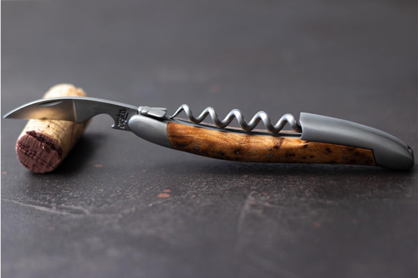 Couteau De Sommelier Laguiole - Manche Bois D'Olivier 3 En 1 Tire-Bouchon Élégant Artisanat Français