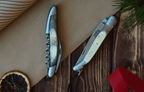 Coffret cadeau - Corne de vache Aubrac - Couteau de sommelier et couteau pliant - Forge de Laguiole