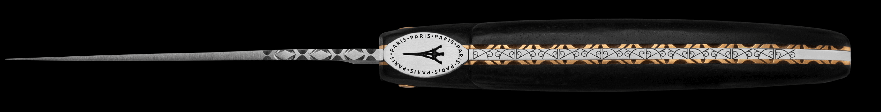 Laguiole En Aubrac - ORIGINE TOUR EIFFEL - Couteau de poche manche ébène