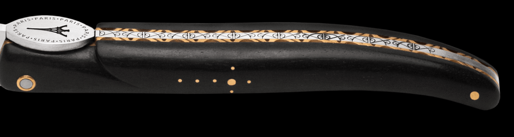 Laguiole En Aubrac - ORIGINE TOUR EIFFEL - Couteau de poche manche ébène