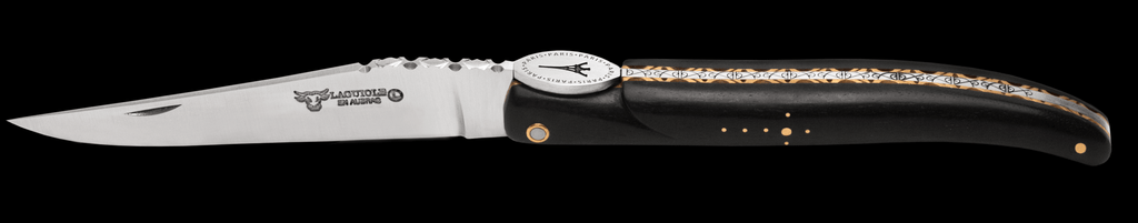 Laguiole En Aubrac - ORIGINE TOUR EIFFEL - Couteau de poche manche ébène