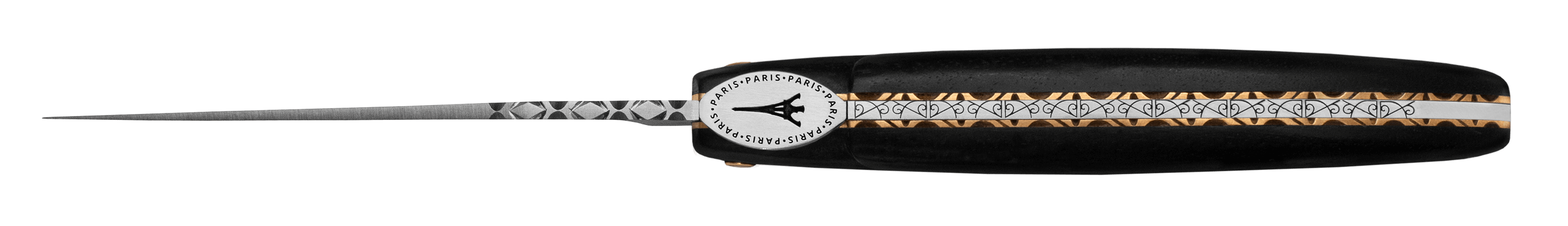 Laguiole En Aubrac - ORIGINE TOUR EIFFEL - Couteau de poche manche ébène