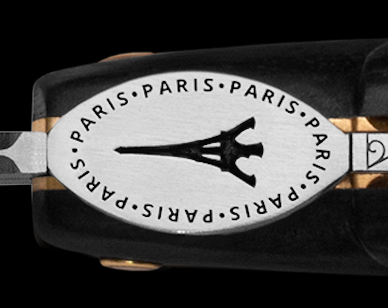 Laguiole En Aubrac - ORIGINE TOUR EIFFEL - Couteau de poche manche ébène
