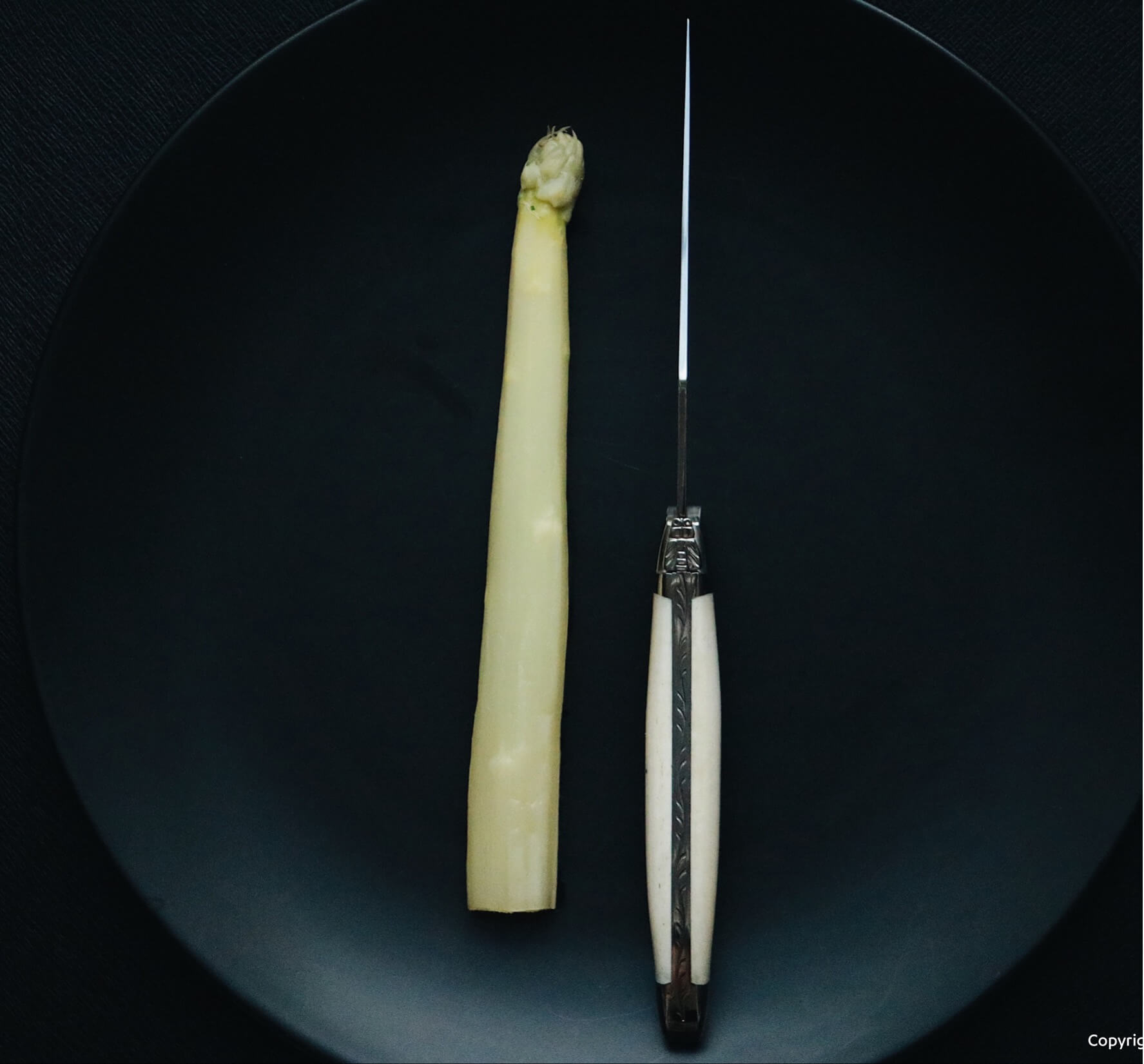 Couteaux Forge De Laguiole avec manche en os, 2 mitres en acier inoxydable et lame en acier inoxydable poli