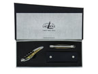 Coffret cadeau - Corne de vache Aubrac - Couteau de sommelier et couteau pliant - Forge de Laguiole