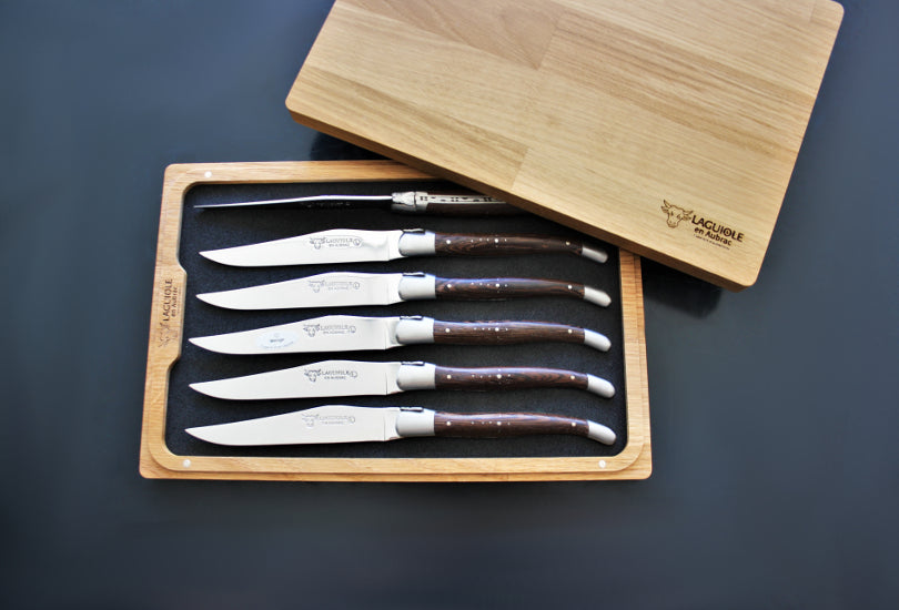 Laguiole En Aubrac Wengé Bois (inox mat) - en caisse bois