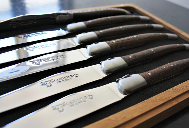 Laguiole En Aubrac Wengé Bois (inox mat) - en caisse bois